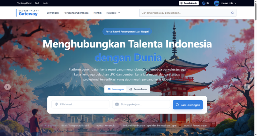 Pembuatan Web Portal Lowongan Kerja Luar Negeri