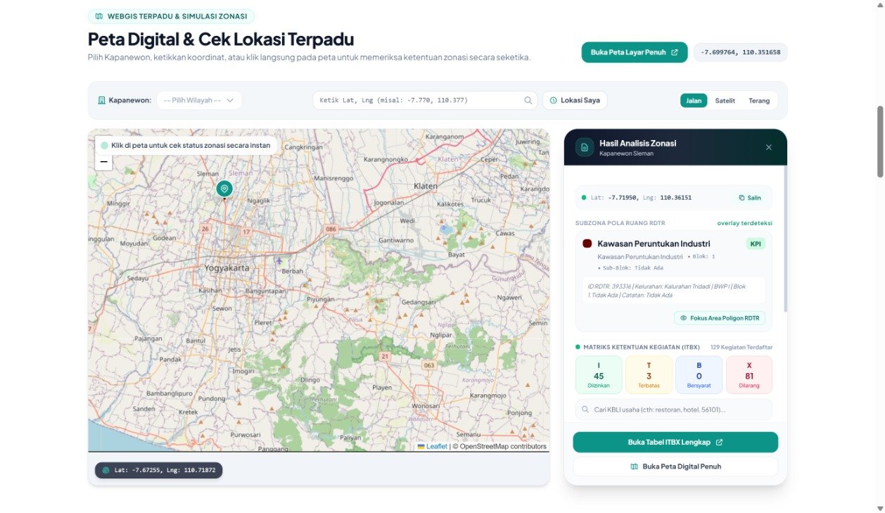 Peta Digital & Hasil Analisis Zonasi